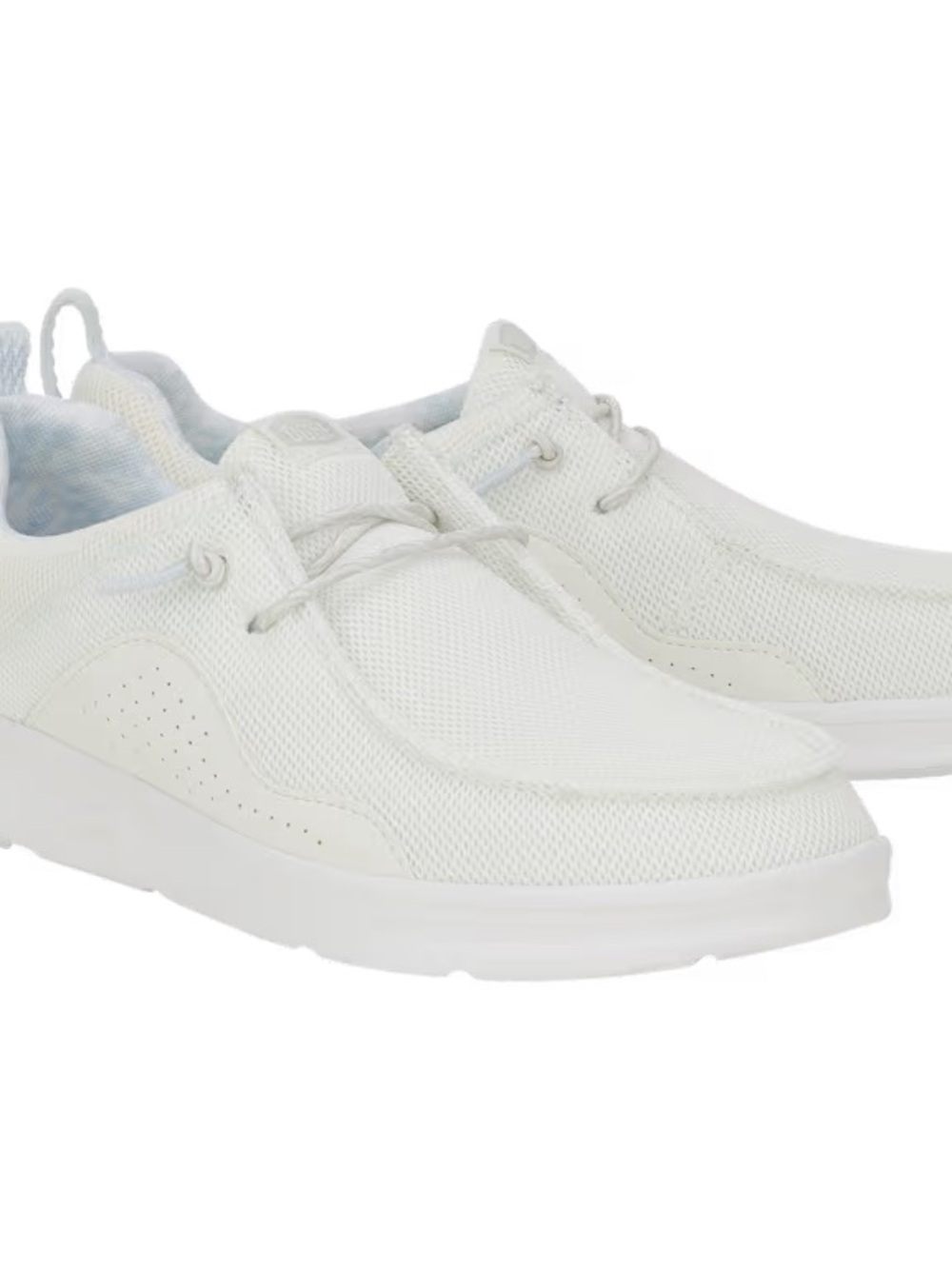 Hey Dude Women's White Mesh Slip-On Sneakers